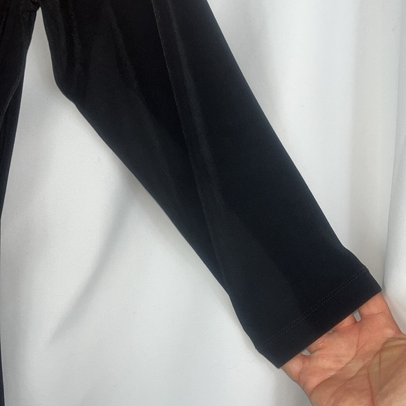 Chico's long sleeve surplice side-rouched midi dress Sz 1 - Picture 9 of 10